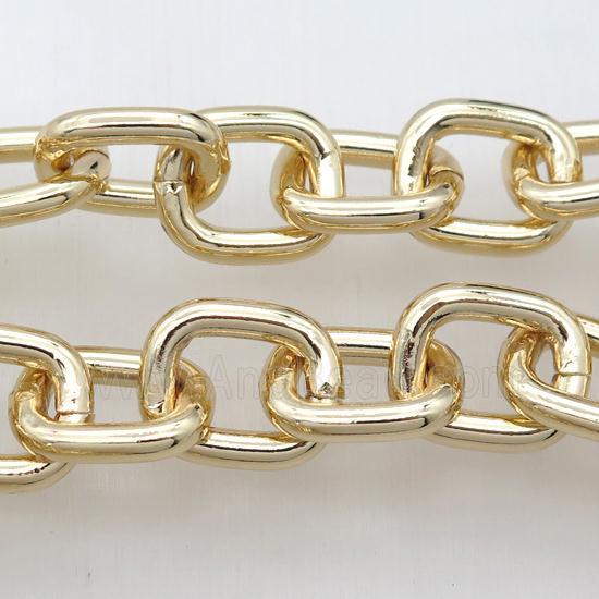Aluminum chain, gold plated
