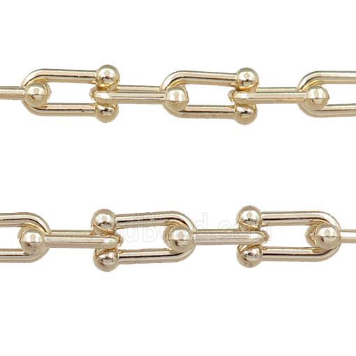 alloy U-shape chain, gold plated