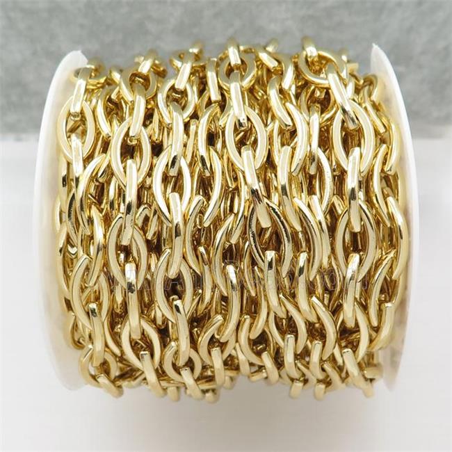 alloy chain, horseeye, gold plated