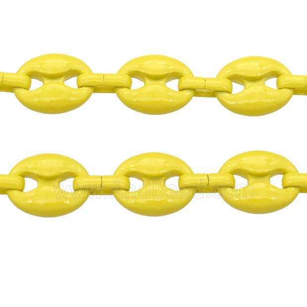 Alloy Chain with fire yellow lacquere, pignose