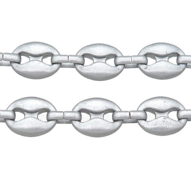 Alloy Chain with fire gray lacquered, pignose