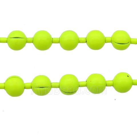 stainless Iron Ball Chain with fire nenoYellow lacquer