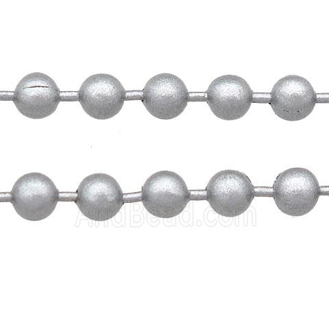 stainless Iron Ball Chain with fire gray lacquer