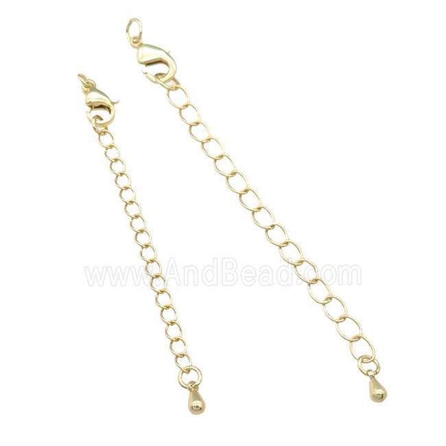 Copper Necklace Extender, gold plated