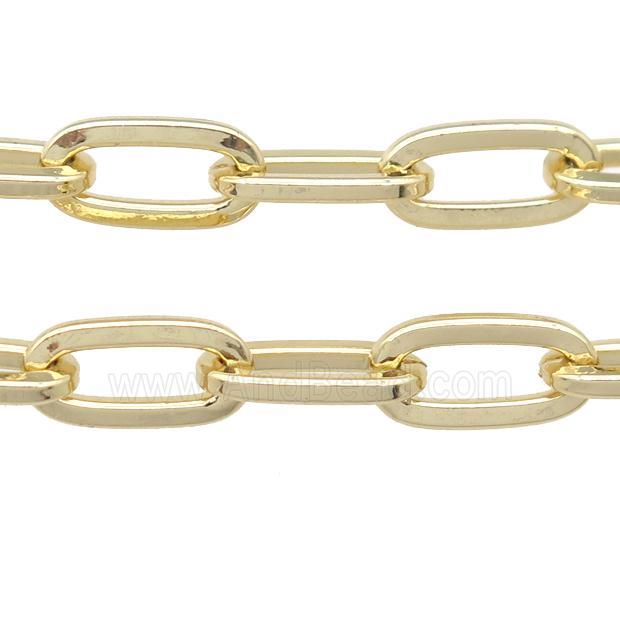 Alloy Paperclip Chain, gold plated