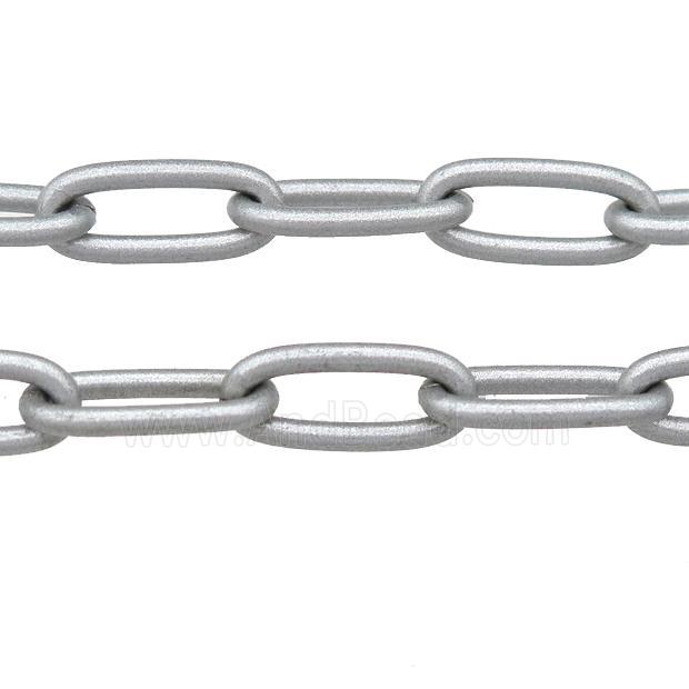 Alloy Paperclip Chain with fire gray lacquered
