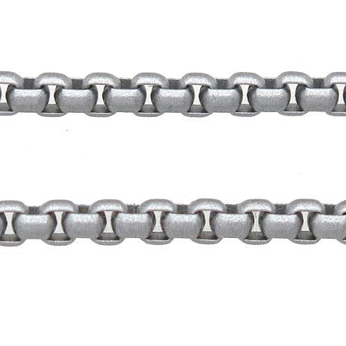 stainless Iron Box Chain with fire gray lacquered