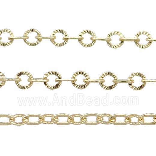 copper chain, gold plated