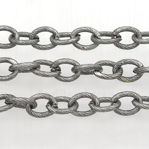 Iron chain, antiqure silver