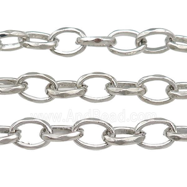 Iron chain, platinum plated