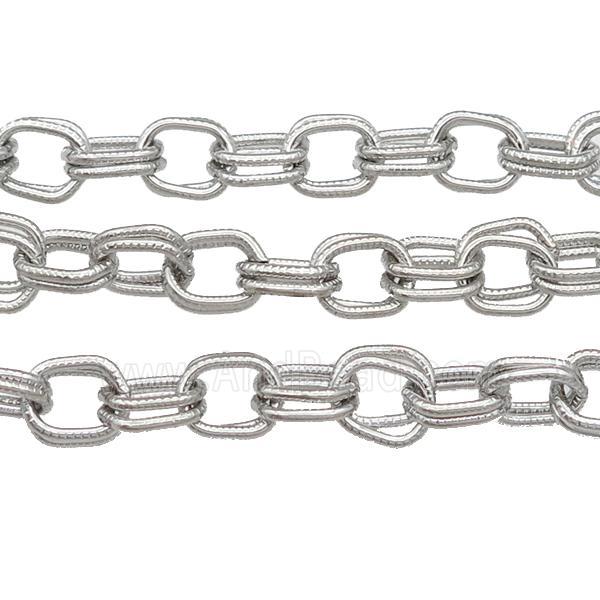 Iron chain, platinum plated
