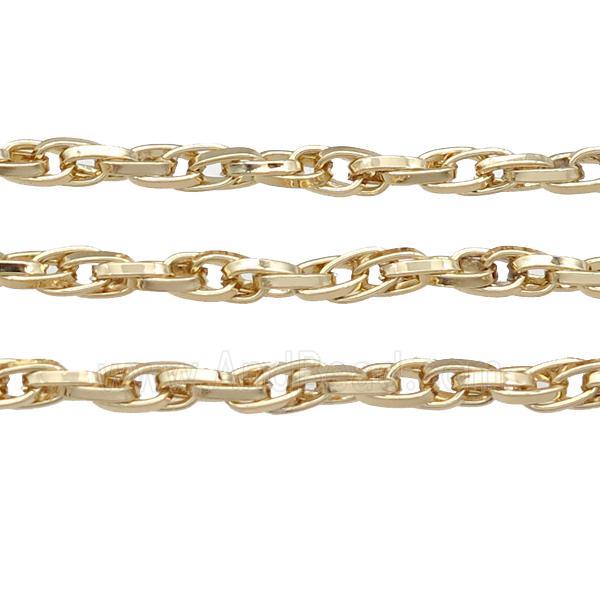Iron chain, 14K gold plated