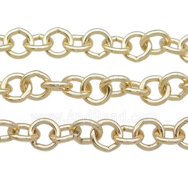 Iron chain, 14K gold plated