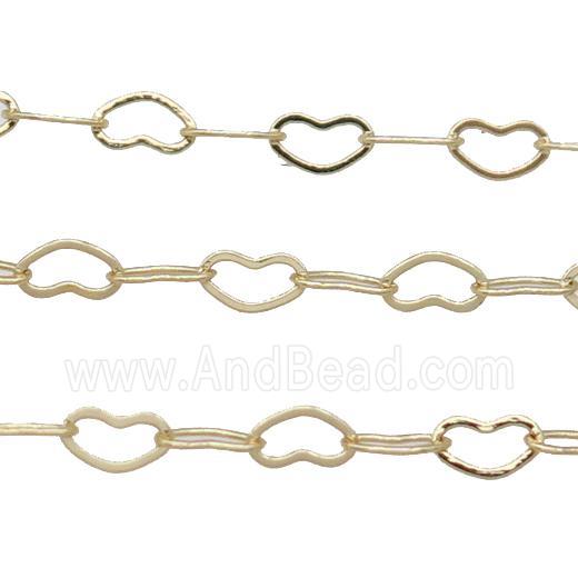 Copper Chain Heart Gold Plated