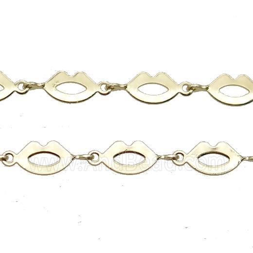 Copper Chain Lip Gold Plated