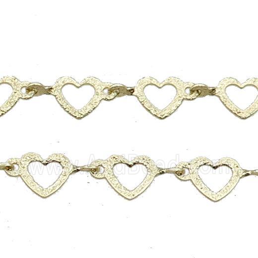 Copper Chain Heart Gold Plated