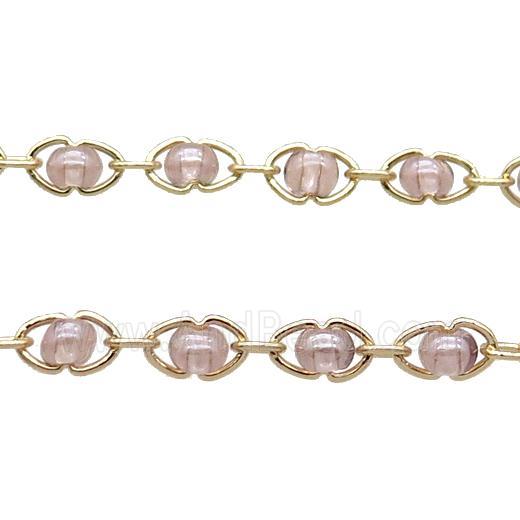 Copper Chain With Plastic Gold Plated