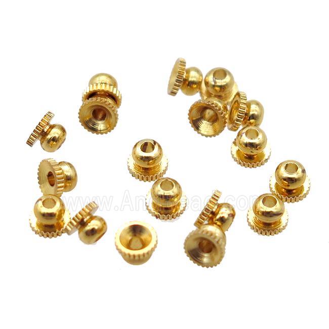 copper spacer beads, Unfade, gold plated