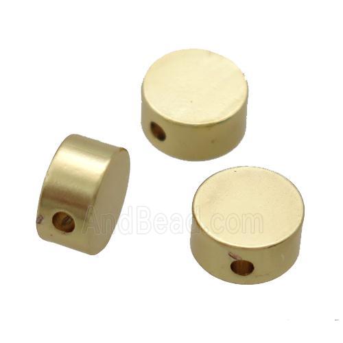 copper coin beads, duck gold, Unfade