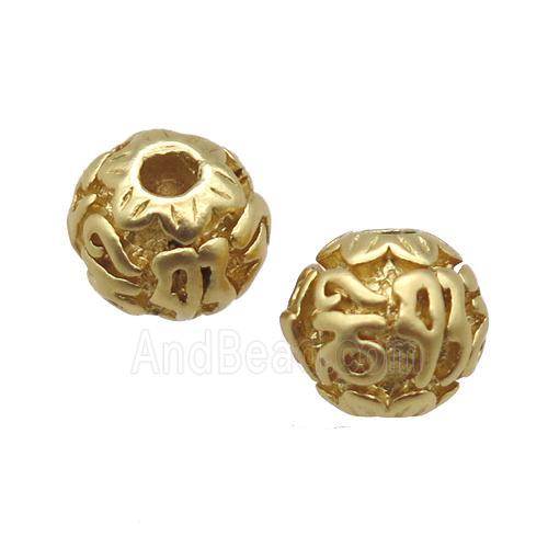 round copper beads, duck gold, Unfade