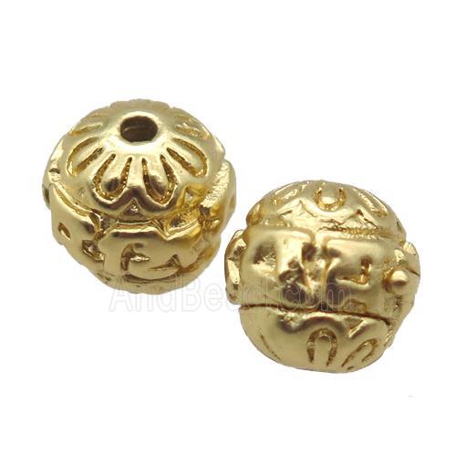 round copper beads, duck gold, Unfade