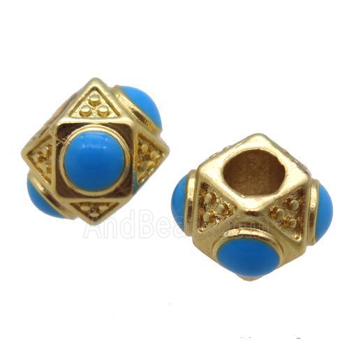 copper rondelle beads, duck gold, unfade