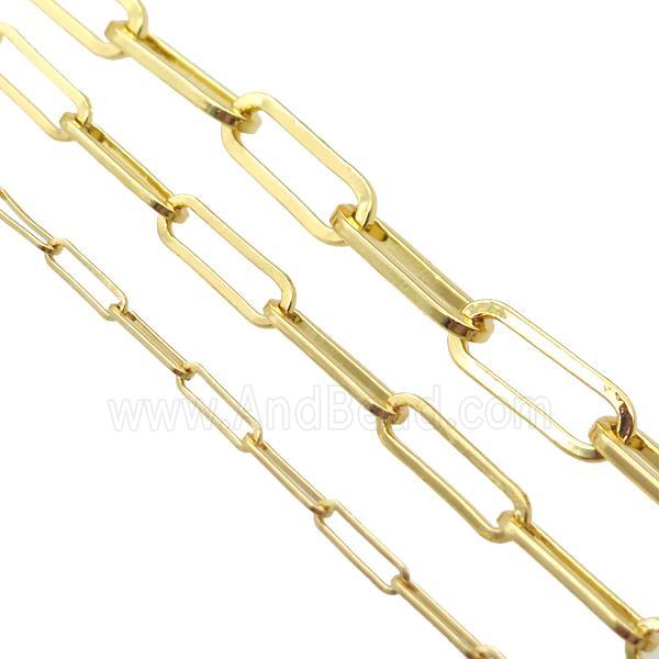 Copper Paperclip Chain Gold Plated