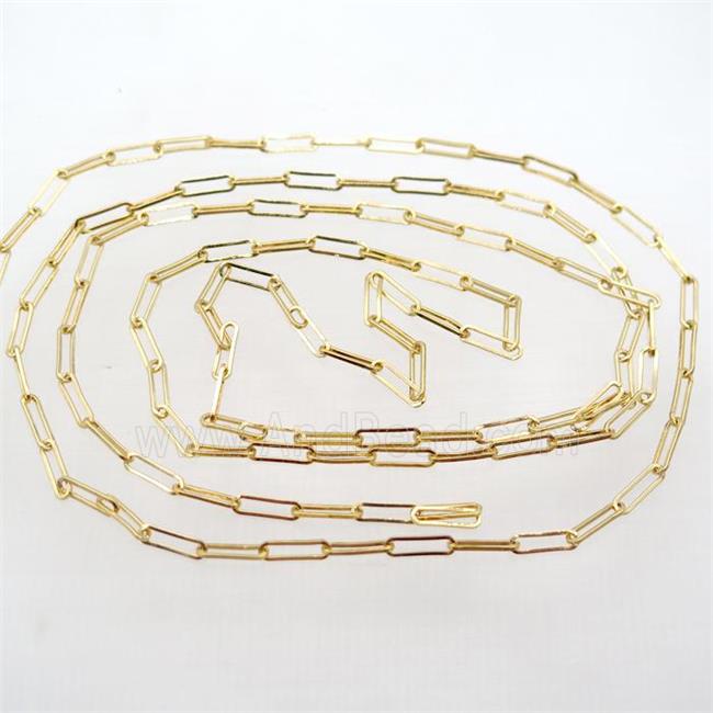 Copper Paperclip Chain Gold Plated