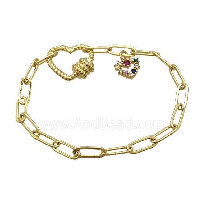 copper bracelet, gold plated