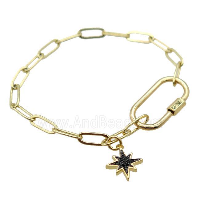 copper bracelet, gold plated