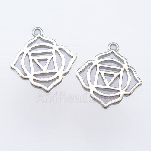 copper pendant, platinum plated, unfade
