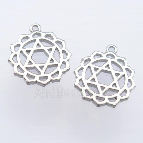 copper pendant, platinum plated, unfade