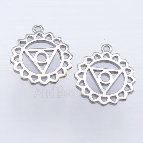 copper pendant, platinum plated, unfade