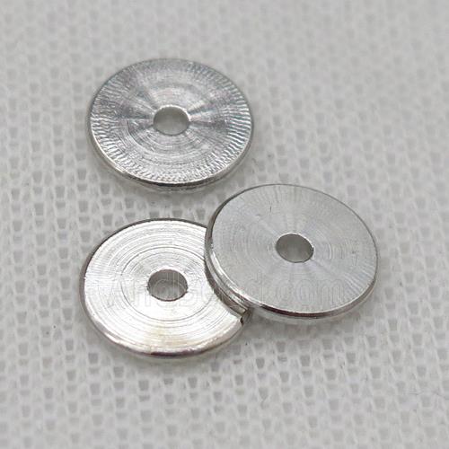 copper spacers beads, heishi, platinum plated
