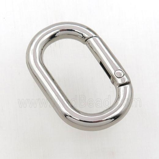 copper keychain clasp, platinum plated