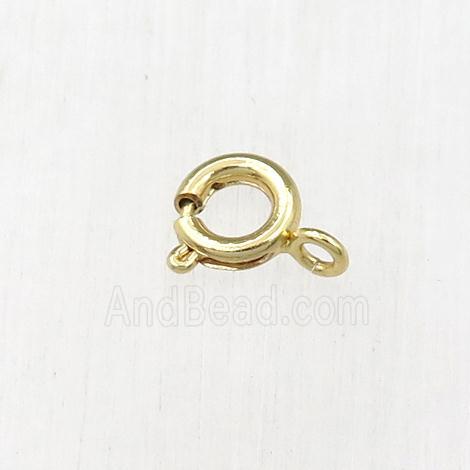 copper circle clasp, unfaded, gold plated