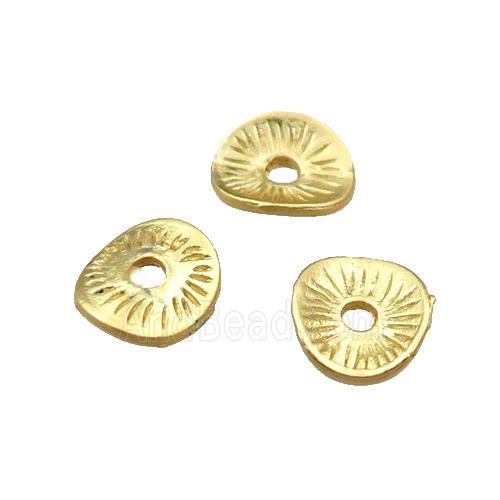 copper spacer beads, unfaded, duck-gold