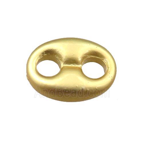 copper pignose oval connector, unfaded, duck-gold