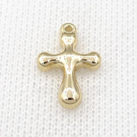 stainless steel cross pendant, gold plated