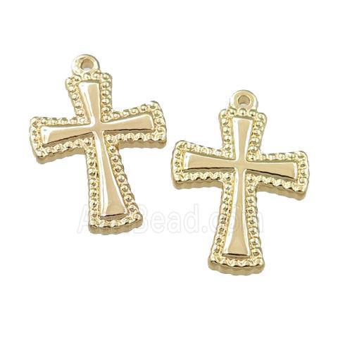 stainless steel Cross pendant, gold plated