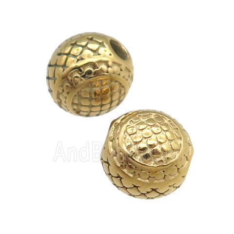 stainless steel beads, gold plated
