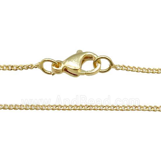 copper necklace chain, unfaded, gold plated
