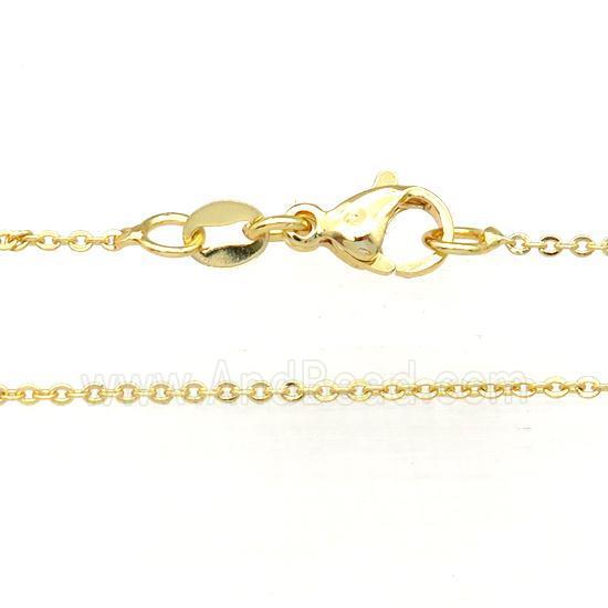 copper necklace chain, unfaded, gold plated
