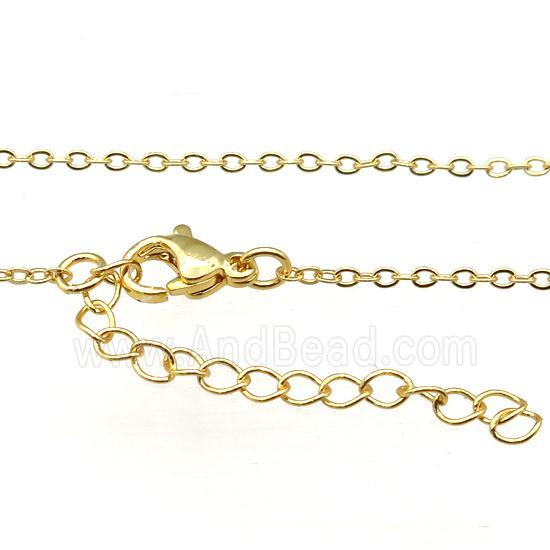copper necklace chain, unfaded, gold plated