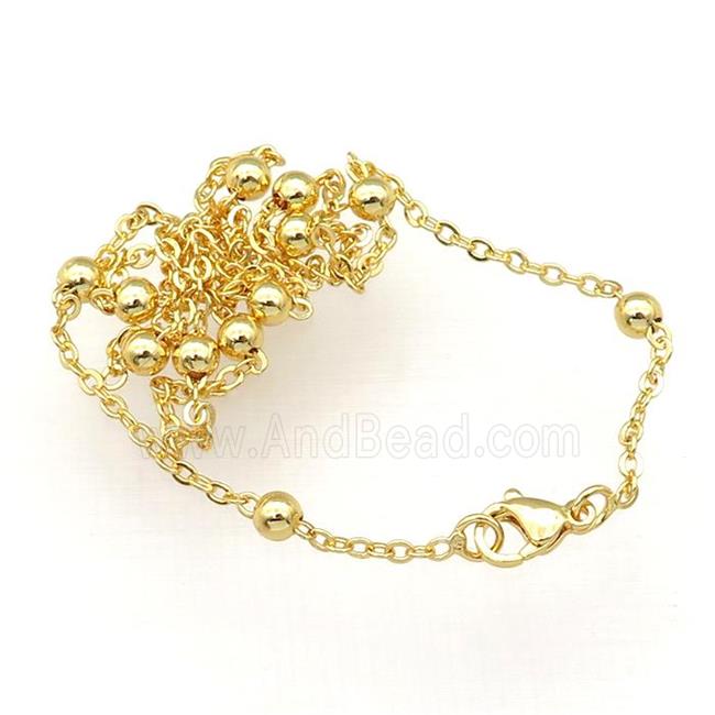 copper necklace chain, unfaded, gold plated