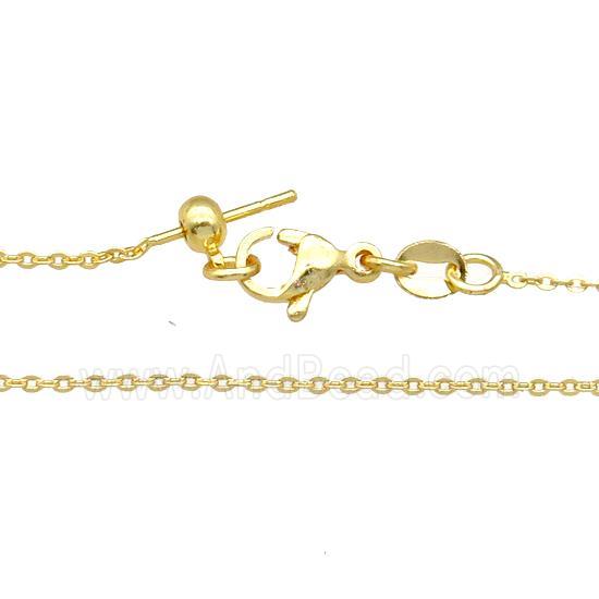 copper necklace chain, unfaded, gold plated