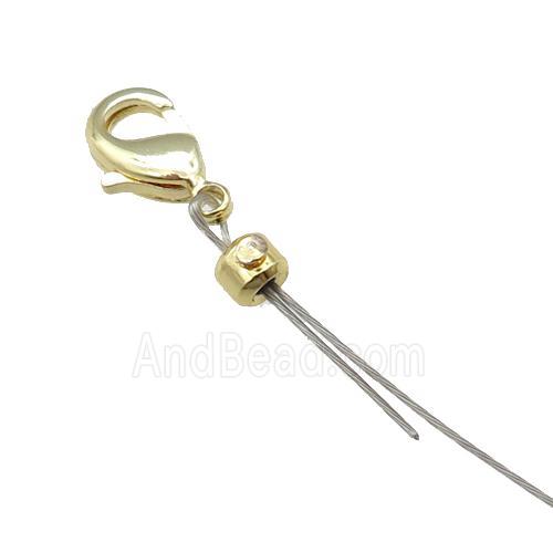 copper BeadStopper, unfade, gold plated