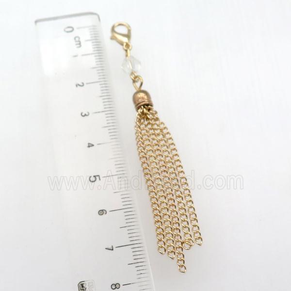 Iron Chain Tassel Pendant, gold plated