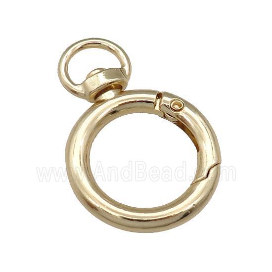 Alloy Carabiner Clasp, gold plated