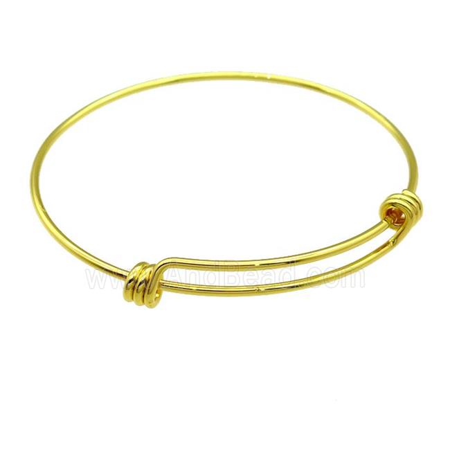 copper Bangle, gold plated